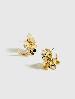 COMMENSE Retro Metal Flower Stud Earrings* Earrings|Accessories