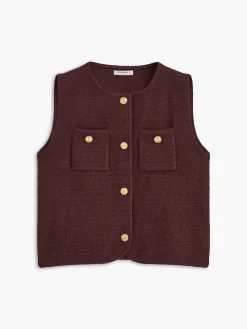 COMMENSE Retro Metal-Button Sweater Vest* Sweater Vests|Sweaters & Cardigans