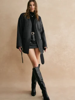 COMMENSE Retro Piping Belted Cinched Jacket* Outerwear|Jackets