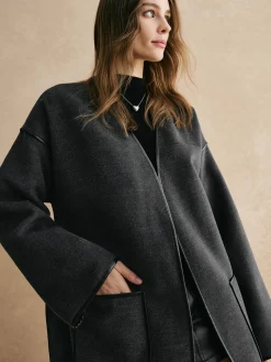 COMMENSE Retro Piping Belted Cinched Jacket* Outerwear|Jackets