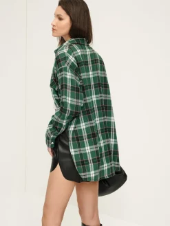 COMMENSE Retro Plaid Lapel Pockets Shirt* Blouses & Shirts|Tops