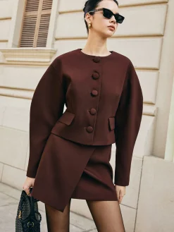 COMMENSE Retro Puff-Sleeve Short Jacket* Outerwear|Jackets