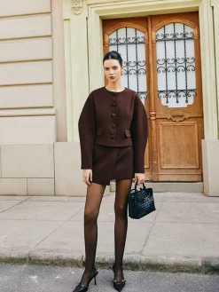 COMMENSE Retro Puff-Sleeve Short Jacket* Outerwear|Jackets