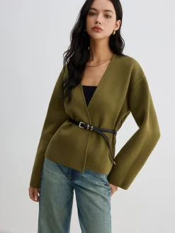 COMMENSE Retro Shift Cardigan Without Belt* Cardigans|Sweaters & Cardigans