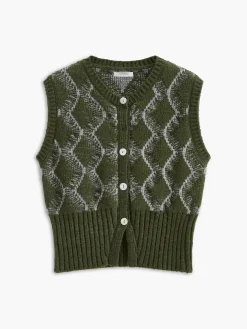 COMMENSE Retro Split Button Sweater Vest* Sweater Vests|Sweaters & Cardigans
