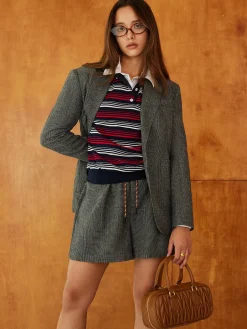COMMENSE Retro Striped Polo T-Shirt* T-shirts|Tops