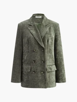COMMENSE Retro Velvet Blazer* Outerwear|Blazers