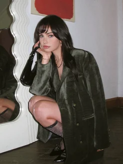 COMMENSE Retro Velvet Blazer* Outerwear|Blazers