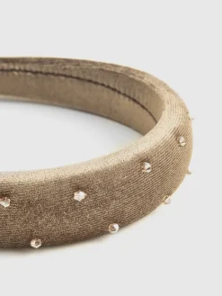 COMMENSE Retro Velvet Rhinestone Headband* Hair Claws & Hats|Accessories