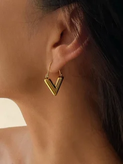 COMMENSE Retro V-Shape Pendant Earrings* Earrings|Accessories