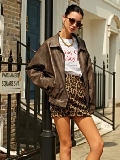 COMMENSE Retro Zipper Pockets PU Leather Jacket* Outerwear|Jackets