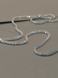 COMMENSE Rhinestone Decor Plated Necklace* Necklaces|Accessories