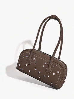 COMMENSE Rhinestone Decor Top Handle Bag* Bags|Accessories