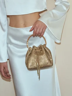 COMMENSE Rhinestone Drawstring Handbag* Bags|Accessories