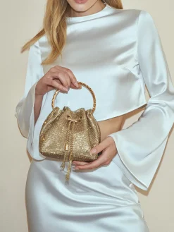COMMENSE Rhinestone Drawstring Handbag* Bags|Accessories