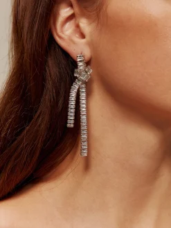 COMMENSE Rhinestone Knotted Tassel Earrings* Earrings|Accessories