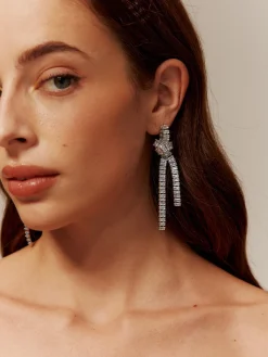COMMENSE Rhinestone Knotted Tassel Earrings* Earrings|Accessories