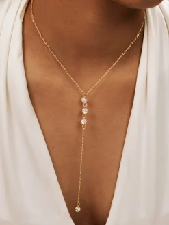 COMMENSE Rhinestone Lariat Drop Necklace* Necklaces|Accessories