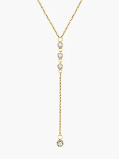 COMMENSE Rhinestone Lariat Drop Necklace* Necklaces|Accessories
