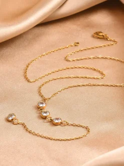 COMMENSE Rhinestone Lariat Drop Necklace* Necklaces|Accessories