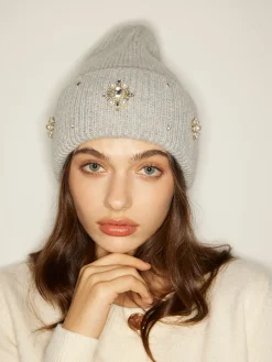 COMMENSE Rhinestone Rabbit Fur Beanie* Hair Claws & Hats|Accessories