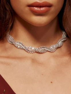 COMMENSE Rhinestone Twist Choker Necklace* Necklaces|Accessories