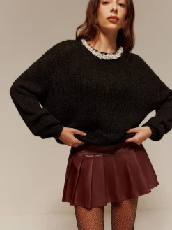 COMMENSE Rhinestone-Decor Cozy Sweater* Sweater Tops|Sweaters & Cardigans