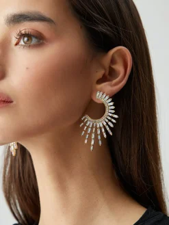 COMMENSE Rhinestones Sunshine Earrings* Earrings|Accessories
