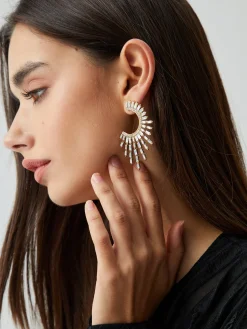 COMMENSE Rhinestones Sunshine Earrings* Earrings|Accessories