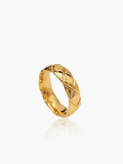 COMMENSE Rhombic Pattern Tunnel Ring* Rings & Bracelets|Accessories