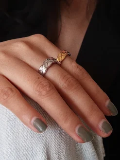 COMMENSE Rhombic Pattern Tunnel Ring* Rings & Bracelets|Accessories