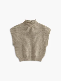 COMMENSE Ribbed Cap Sleeve Warm Sweater* Sweater Vests|Sweaters & Cardigans