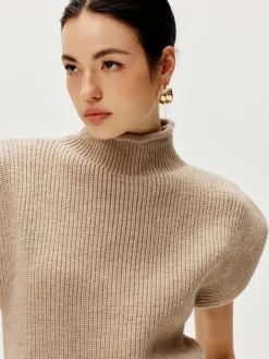 COMMENSE Ribbed Cap Sleeve Warm Sweater* Sweater Vests|Sweaters & Cardigans
