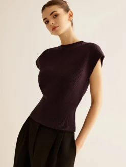 COMMENSE Ribbed Cinched Sweater Vest* Sweater Vests|Sweaters & Cardigans