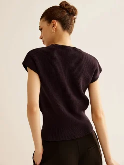 COMMENSE Ribbed Cinched Sweater Vest* Sweater Vests|Sweaters & Cardigans