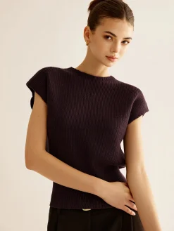 COMMENSE Ribbed Cinched Sweater Vest* Sweater Vests|Sweaters & Cardigans