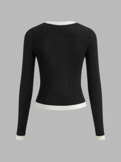 COMMENSE Ribbed Criss Cross Skinny Sweater* Sweater Tops|Sweaters & Cardigans