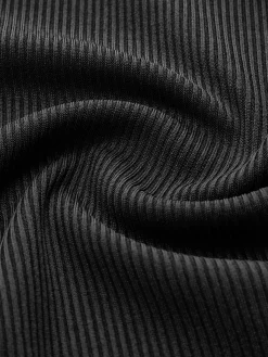 COMMENSE Ribbed Off-Shoulder Plain Jumpsuit* Black Dresses|Jumpsuits & Rompers