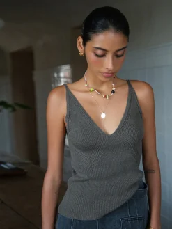 COMMENSE Ribbed Plain Sweater Vest* Sweater Vests|Sweaters & Cardigans