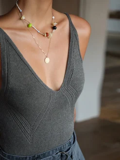 COMMENSE Ribbed Plain Sweater Vest* Sweater Vests|Sweaters & Cardigans