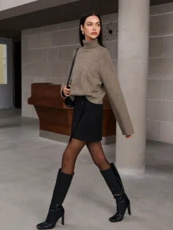 COMMENSE Ribbed Turtleneck Short Sweater* Sweater Tops|Sweaters & Cardigans