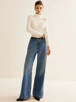 COMMENSE Ribbed Turtleneck Slim Sweater* Sweater Tops|Sweaters & Cardigans