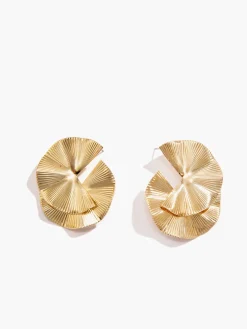 COMMENSE Ripple Hoop Stud Earrings* Earrings|Accessories
