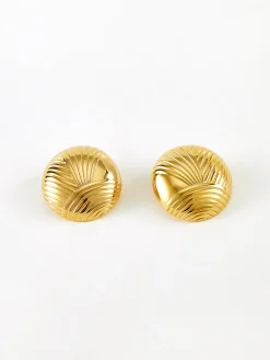 COMMENSE Ripple Oblate Earrings* Earrings|Accessories