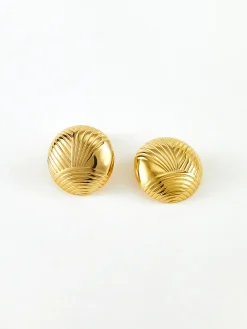 COMMENSE Ripple Oblate Earrings* Earrings|Accessories