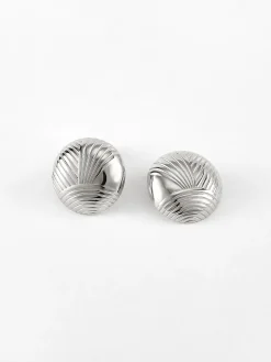 COMMENSE Ripple Oblate Earrings* Earrings|Accessories