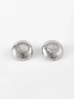 COMMENSE Ripple Oblate Earrings* Earrings|Accessories