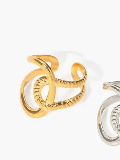 COMMENSE Ripple Twist Ring* Rings & Bracelets|Accessories