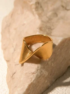 COMMENSE Ripple Twist Ring* Rings & Bracelets|Accessories