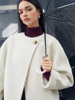 COMMENSE Romance Button Shift Coat* Outerwear|Coats